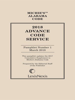 cover image of Michie's Alabama Advance Code Service